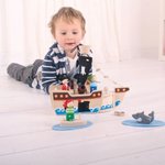 Imagen de Barco Pirata de madera con personajes y accesorios Bigjigs