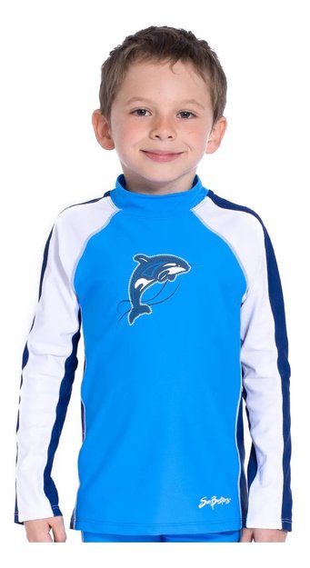 Imagen de Remera Manga Larga Surf Protección Uv Playa Piscina Agua - azul splash - 6 a 12 meses