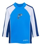 Imagen de Remera Manga Larga Surf Protección Uv Playa Piscina Agua - azul splash - 6 a 12 meses