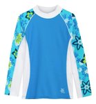 Imagen de Remera Manga Larga Surf Protección Uv Playa Piscina Agua - azul splash - Turquesa - 6 a 7 años