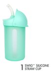 Imagen de Vaso de silicona c/ tapa y sorbito Boon-Verde