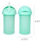 Imagen de Vaso de silicona c/ tapa y sorbito Boon-Verde