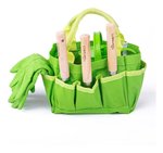 Imagen de Bolso de jardinería (palas/rastrillo/guantes/regadera) Bigjigs