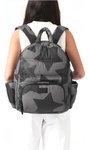 Imagen de Mochila maternal gris estrellas con cambiador 7AM