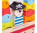Imagen de Barco pirata de madera, juego apilable y de equilibrio Bigjigs
