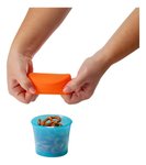 Imagen de Pack de 2 cerealeros con tapa de silicona Boon-naranja