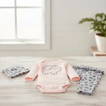 Imagen de Set de bodie, pelele y gorro animal print Gerbrer 6/9m