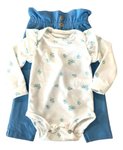 Imagen de Conjunto Baby Gut 0605023 Bebés Body Manga Larga Y Pantalon Blanco 36 A 42 Meses