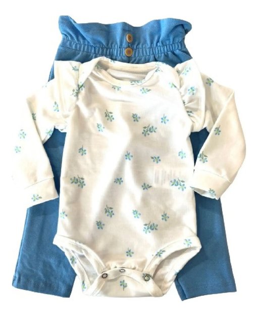 Imagen de Conjunto Baby Gut 0605023 Bebés Body Manga Larga Y Pantalon Blanco 36 A 42 Meses