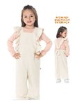 Imagen de Baby Gut Jardinera Bebé Con Remera Manga Larga Algodon Beige 36 A 42 Meses