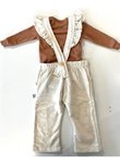 Imagen de Baby Gut Jardinera Largo Beige Bebé Con Body Manga Larga Beige 6 A 9 Meses