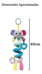 Imagen de Colgante Sonajero Espiral mordillo - Elefante gris