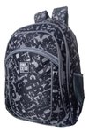 Imagen de Mochilas Infantil Grande Escolar Bolsillos Tamaño 46x30x15cm - Negro - Letras