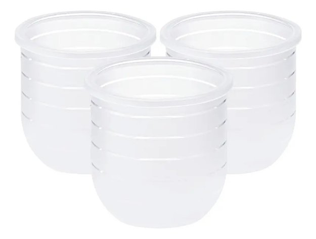 Imagen de Repuestos X3 Vasos Bolsa Silicona De Mamaderas Boon 120ml Blanco