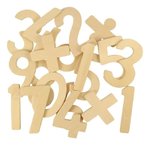 Imagen de Números en madera, moldes para aprender y colorear Bigjigs