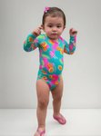 Imagen de Malla Entera Manga Larga Proteccion Uv 50 Traje De Baño Verde Claro 3 (28 A 36 Meses)