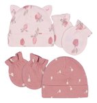 Imagen de Set de gorros y mitones coral 0 a 6 meses Gerber