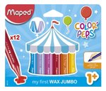 Imagen de Set X12 Crayones Colores Wax Jumbo Niños 12 Meses+ Maped Azul