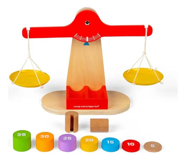 Imagen de Juego balanza de madera Bigjigs
