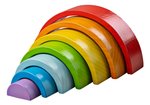 Imagen de Juego apilable de madera arcoiris Bigjigs
