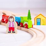 Imagen de Pista de tren de madera con forma de 8 Bigjigs