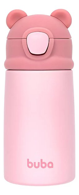 Imagen de Botella térmica con sorbito - Osito Rosa