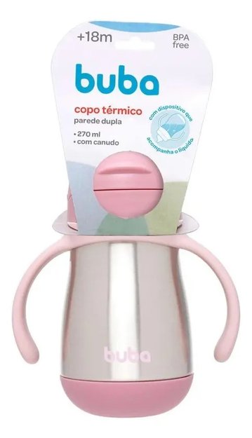 Imagen de Vaso antivuelco con Asas Térmico 270ml - rosa