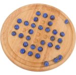 Imagen de Juego de mesa Solitario en madera con canicas Bigjigs