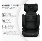 Imagen de Booster Con Respaldo Isofix 15 A 36 Kg Kikkaboo Negro I Stand