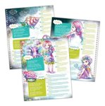 Imagen de Libro para colorear con hojas negras Nebulous Stars Coralia