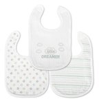 Imagen de Pack x 3 baberos tela algodón con velcro Lorelli Bebes Little Dreamer