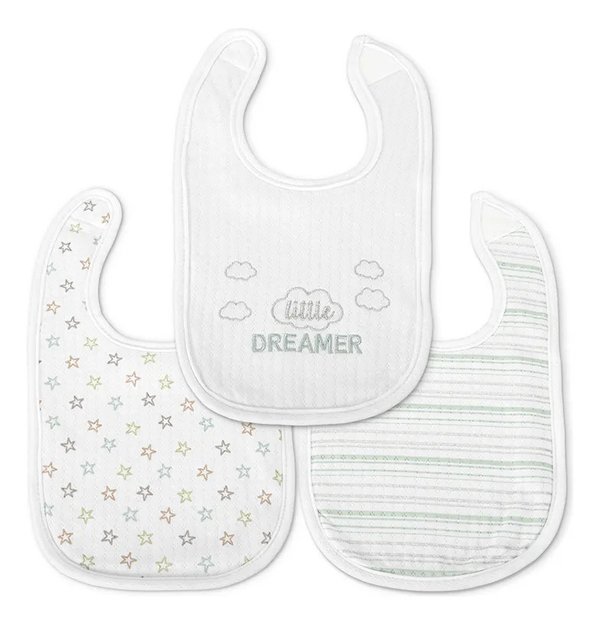 Imagen de Pack x 3 baberos tela algodón con velcro Lorelli Bebes Little Dreamer