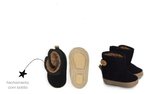 Imagen de Zapatos Botitas Bebes Interior De Corderito Babygut Negros Negro 1(0 A 2 Meses) Lisa