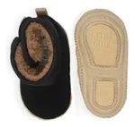 Imagen de Zapatos Botitas Bebes Interior De Corderito Babygut Negros Negro 1(0 A 2 Meses) Lisa