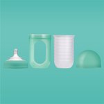 Imagen de Mamadera Anticolico Bolsa Tetina Silicona Para Bebes 3m Turquesa