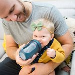 Imagen de Mamadera Anticolico Bolsa Tetina Silicona Para Bebes 3m Azul Oscuro