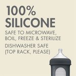 Imagen de Mamadera Anticolico Bolsa Tetina Silicona Para Bebes 3m Gris oscuro
