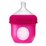 Imagen de Mamadera Con Tetina De Flujo Lento Y Silicona Tamaño 0m+ 120ml-Fucsia