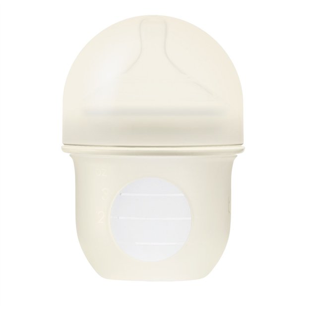Imagen de Mamadera Con Tetina De Flujo Lento Y Silicona Tamaño 0m+ 120ml-Beige