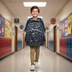 Imagen de Mochilas Infantil Grande Escolar Bolsillos Tamaño 46x30x15cm - Negro - Letras