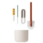Imagen de Set Cepillos Limpiamemas Con Recipiente escurridor Boon -BEIGE
