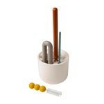 Imagen de Set Cepillos Limpiamemas Con Recipiente escurridor Boon -BEIGE