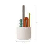 Imagen de Set Cepillos Limpiamemas Con Recipiente escurridor Boon -BEIGE