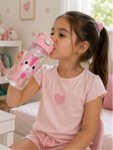 Imagen de Botella vaso c/ boquilla silicona - unicornio