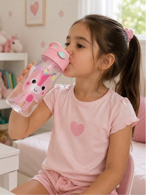 Imagen de Botella vaso c/ boquilla silicona - unicornio