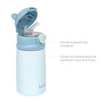 Imagen de Vaso Botella térmica con sorbito - Osito Celeste