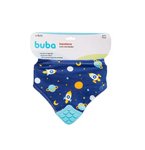 Imagen de Babero bandana Algodón con mordillo-espacio azul