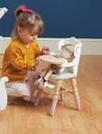 Imagen de Silla de comer para muñecas madera