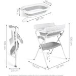 Imagen de Bañito bañera cambiador con reposera plegable Zoe gris