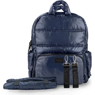 Imagen de Mochila maternal azul con cambiador 7AM